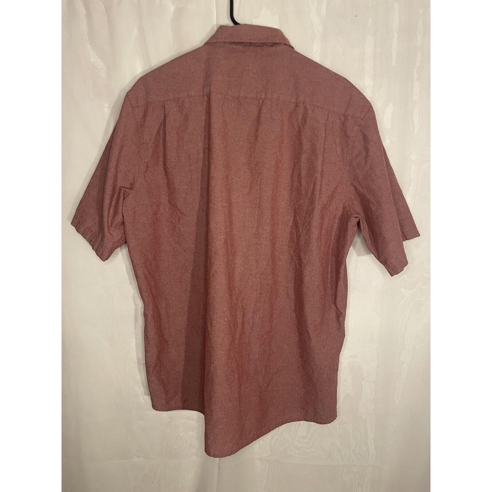Wrangler Short Sleeve Shirt Mens Large Red Chambray Safari Work Wear Outdoors - Picture 2 of 4